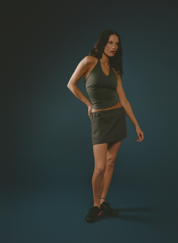 Pocket Skirt (Slate Canvas)