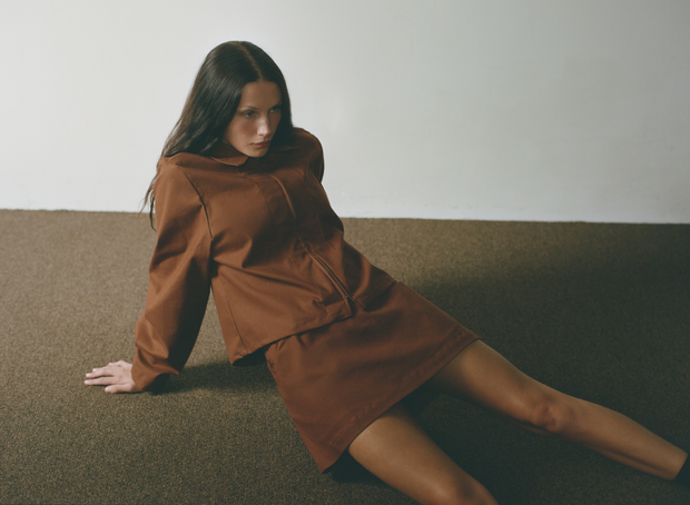 Pocket Skirt (Terracotta Canvas)