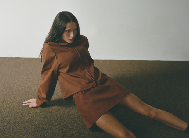 Pocket Skirt (Terracotta Canvas)