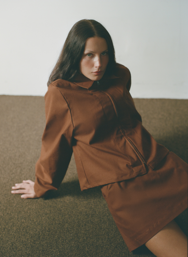 Pocket Skirt (Terracotta Canvas)
