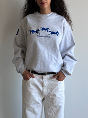 Horses Crew (Heathered Grey)